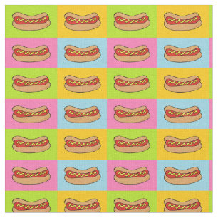les hot-dogs ont couvert de tuiles le tissu de