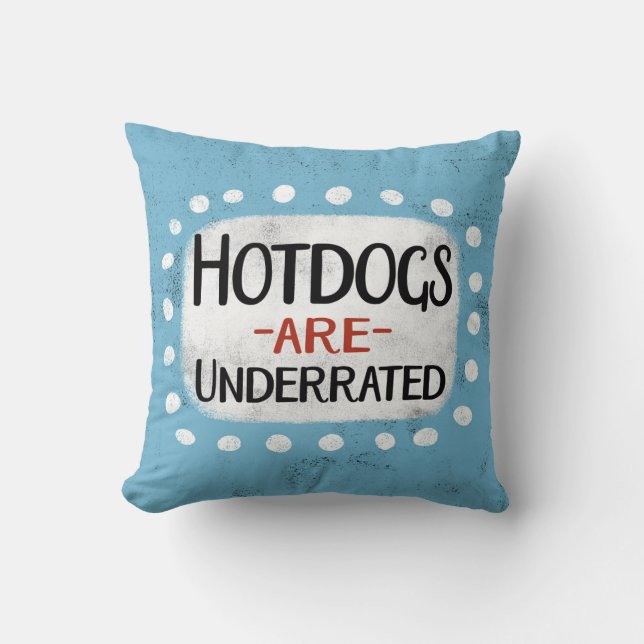 Les Hotdogs sont sous-entendus oreiller à lancer (Recto)