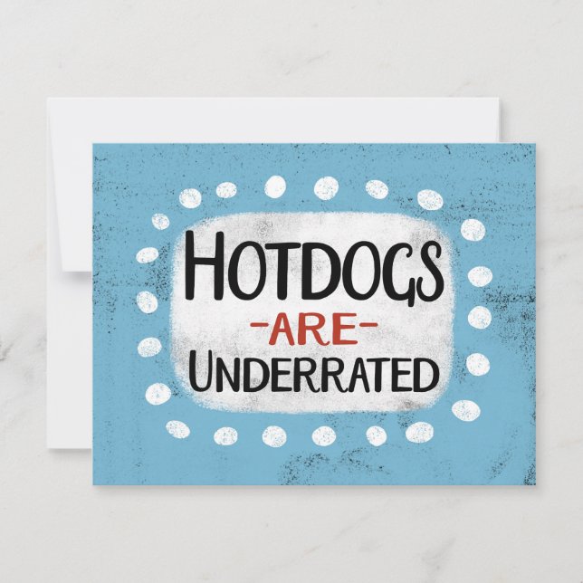 Les Hotdogs sont une carte de voeux sous-évaluée (Devant)