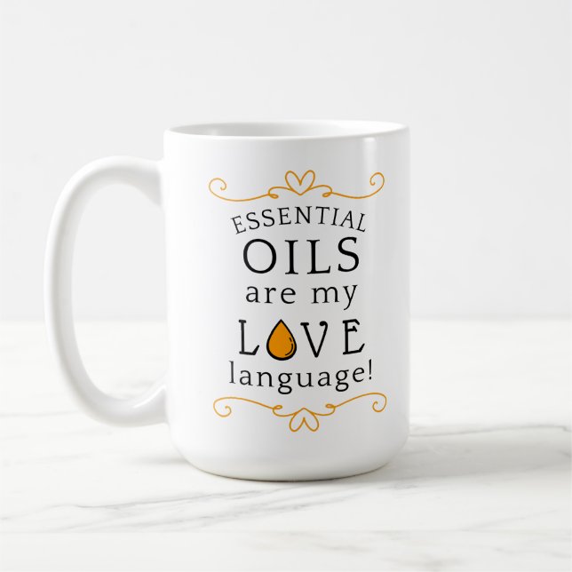 Les huiles sont mon langage de l'amour Mug Café Ja (Gauche)