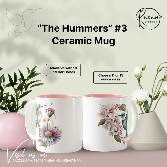 Les Hummers (#3) Colibris Mug en céramique (Créateur téléchargé)