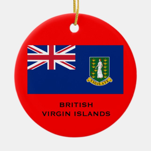 Les ÎLES VIERGES BRITANNIQUES - ornement de Noël (Devant)