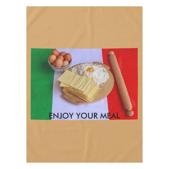 les ingrédients de base de lasagne nappe en coton (Devant)