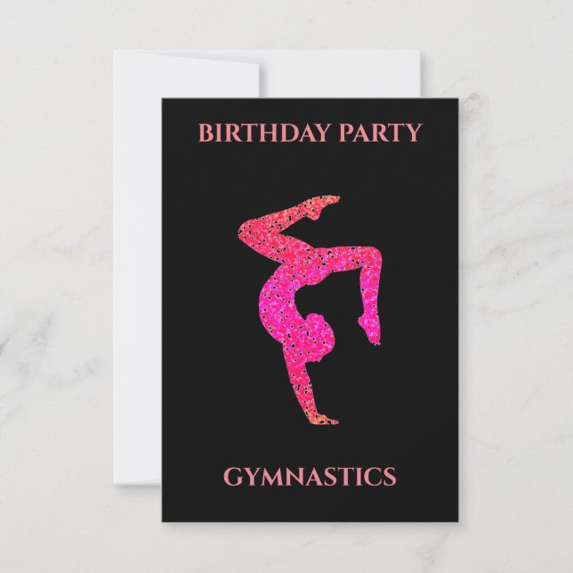 LES INVITATIONS D'ANNIVERSAIRE "GYMNASTIQUES" ONT  (Devant)