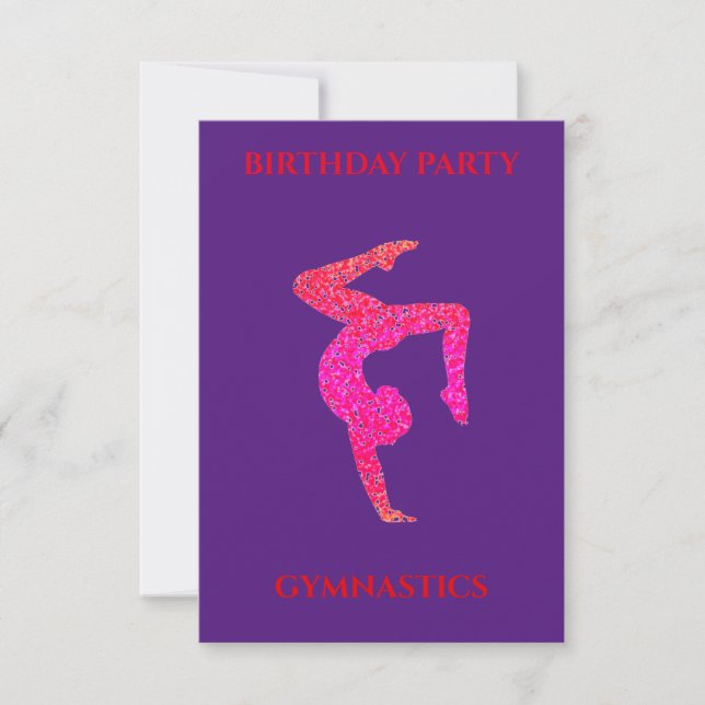 LES INVITATIONS D'ANNIVERSAIRE "GYMNASTIQUES" ONT  (Devant)