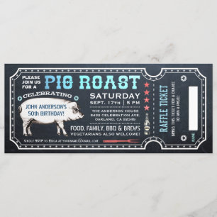 Les invitations de billet de rôti de porc avec la
