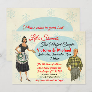 Les Invitations De Douche Parfaits Couple Mariage 