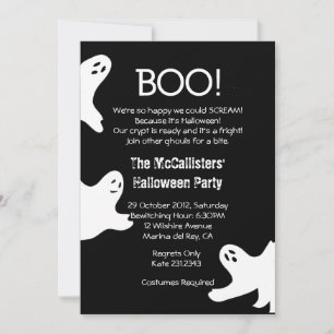 Les Invitations de la fête du costume d'Halloween