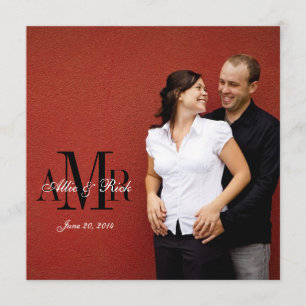 Les invitations de mariage de zèbre de monogramme