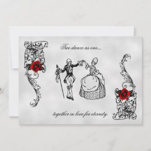 Les invitations de mariage gothique de la danse
