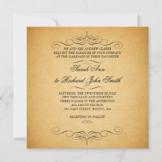 Les invitations officielles Vintages au mariage s'