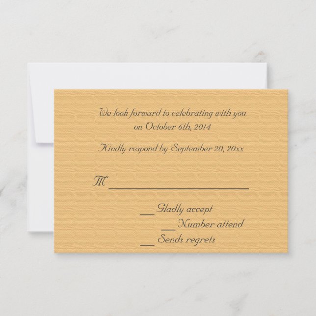 Les invitations RSVP de mariage de The Mulberry Tr (Devant)