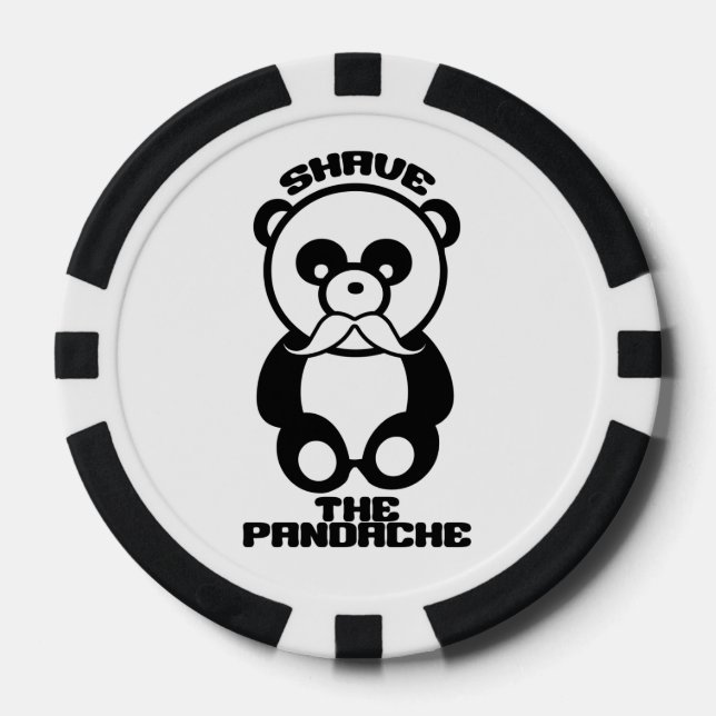 Les jetons de poker Pandache (Panda moustache) (Recto)