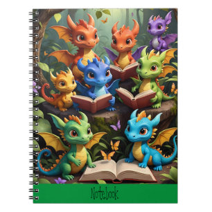 Les jeunes dragons lisant des livres sur la couver
