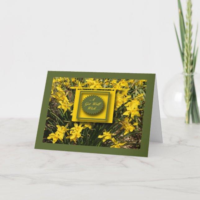 Les jonquilles obtiennent une carte de bien...Avec (Devant)