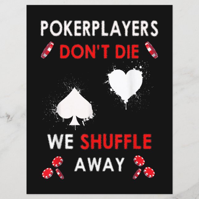 Les joueurs de poker amusants ne meurent pas nous  (Devant)