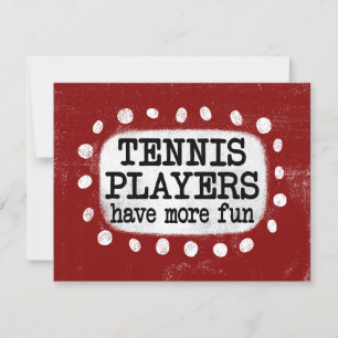 Les Joueurs De Tennis Ont Plus De Carte De Voeux A