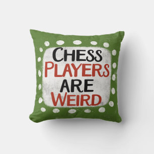 Les Joueurs D'Échecs Sont Un Oreiller À Jeu Étrang