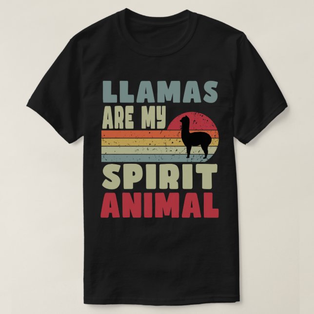 Les lamas sont mon esprit animal T-shirt (Design devant)