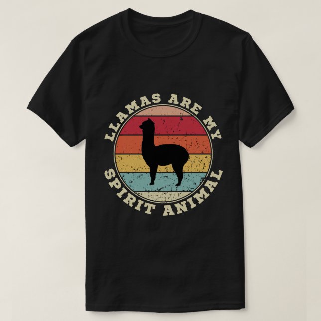 Les lamas sont mon esprit animal T-shirt (Design devant)