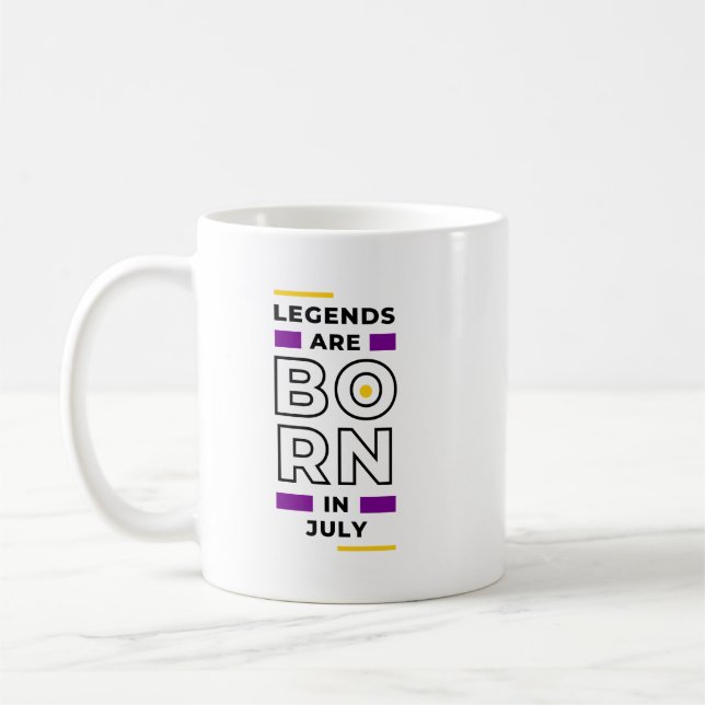 Les légendes naissent en juillet Coffee Mug (Gauche)