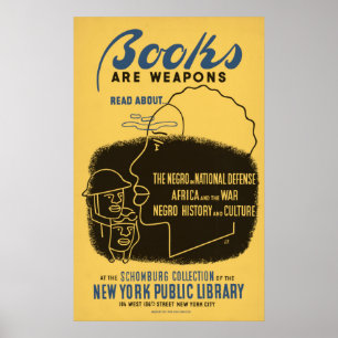 Les livres sont armes Vintage WPA Poster