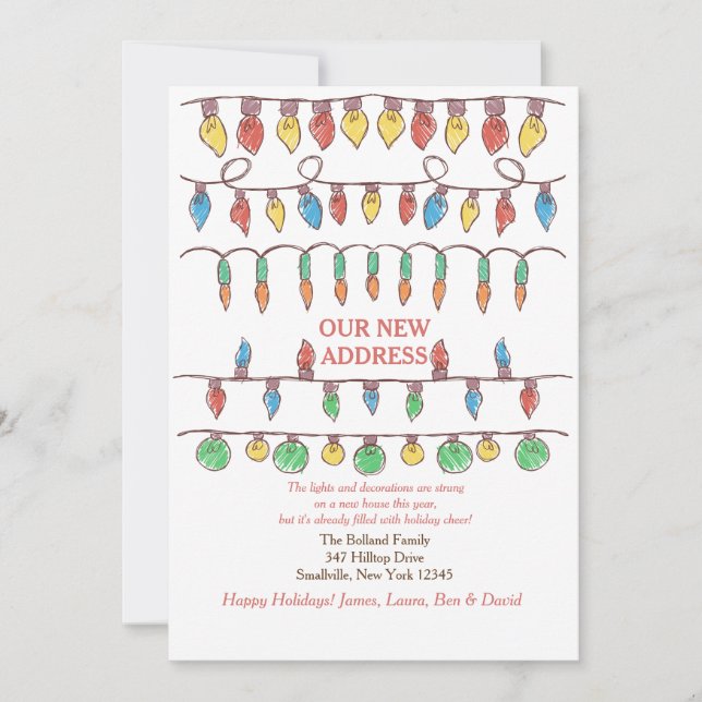 Les lumières de Noël Faire-part mobile (Devant)