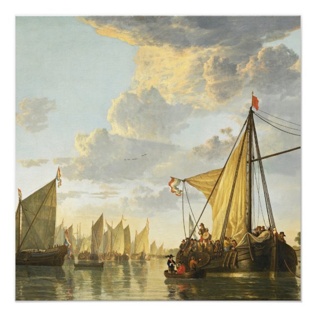 Les Maas à Dordrecht Aelbert Cuyp Poster (Devant)
