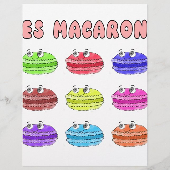 Les Macarons Mignons Dessin Animé (Devant)