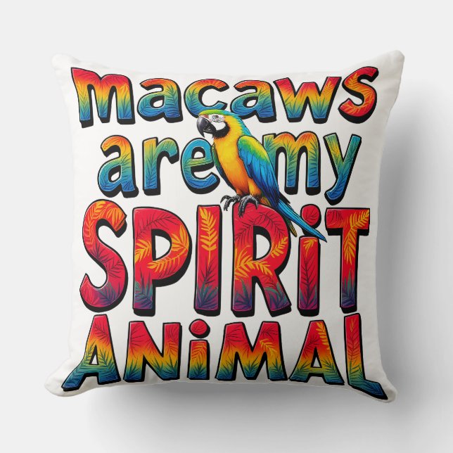 Les macaws sont mon oreiller animal Spirit (Recto)