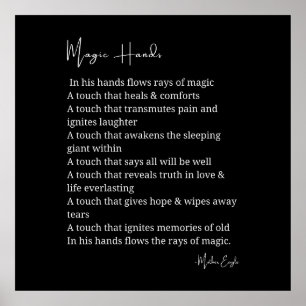 Les mains magiques amour poème poésie poster décor