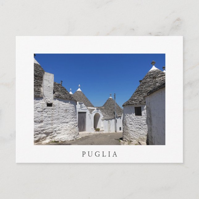 Les maisons Trulli dans les Pouilles carte postale (Devant)