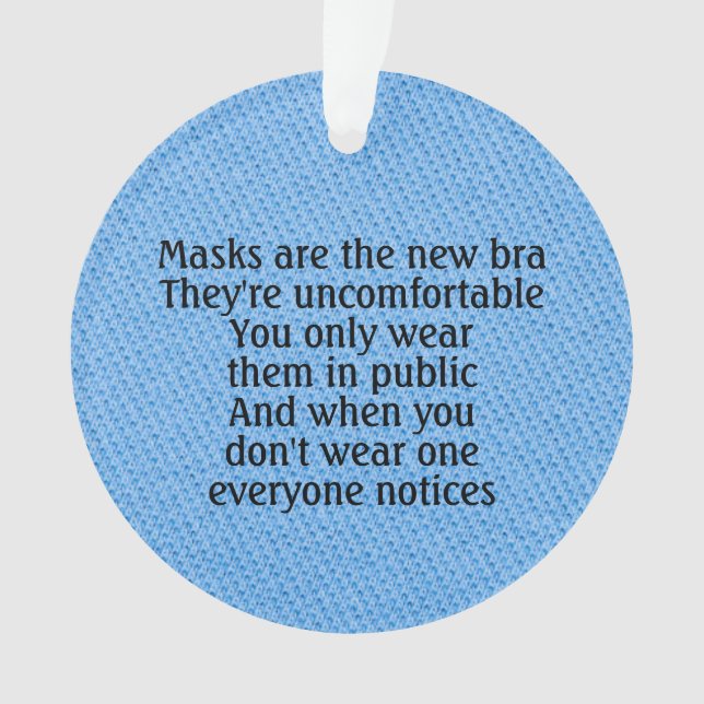 Les masques sont la nouvelle blague de son bleu (devant)