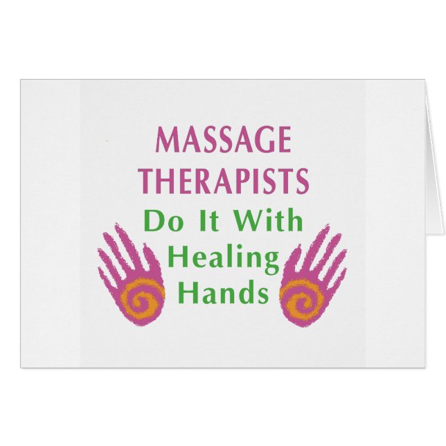 Les massothérapeutes le font avec les mains de gué (Devant horizontal)