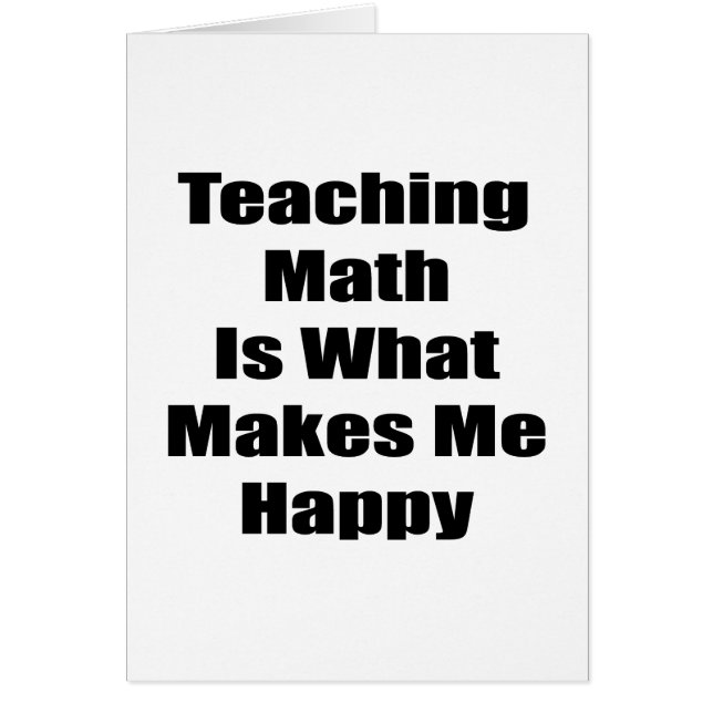 Les maths de enseignement sont ce qui me rend (Devant)