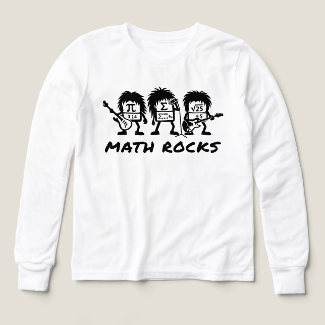 Les maths détonnent Humour de groupe de rock unive (Motif recto)