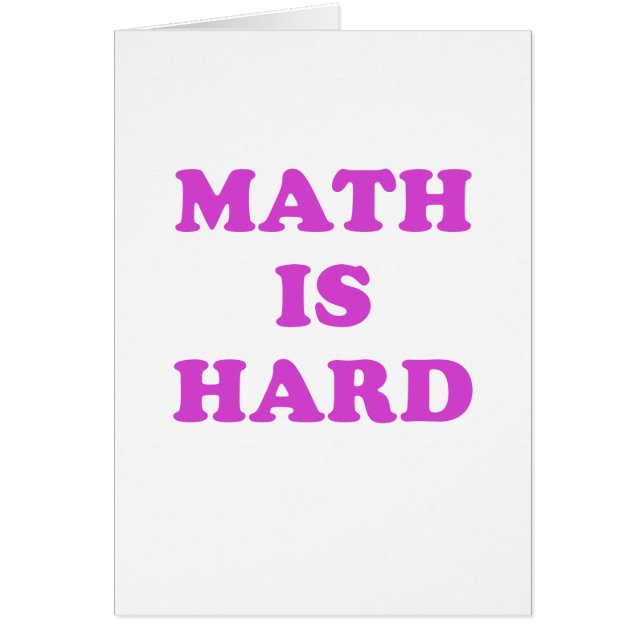 Les maths sont dures (Devant)