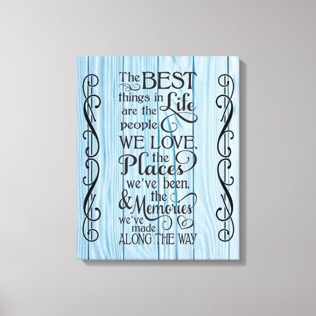 Les meilleures choses dans la vie Citation toile I (Recto)