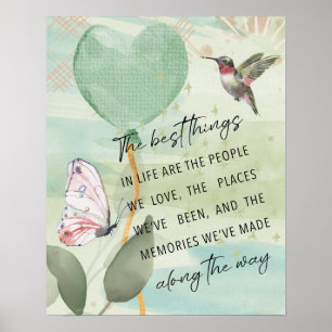 Les Meilleures Choses de la Vie Affiche Aquarelle 