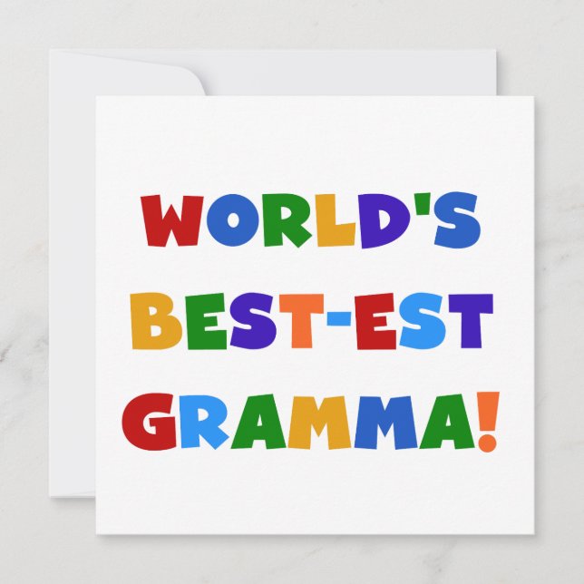 Les meilleures couleurs vives Gramma du monde (Devant)