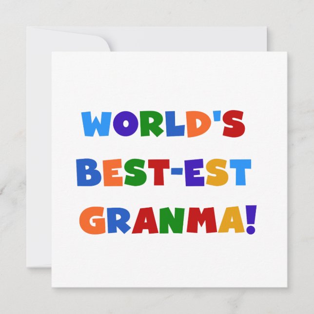 Les meilleures couleurs vives Granma du monde (Devant)