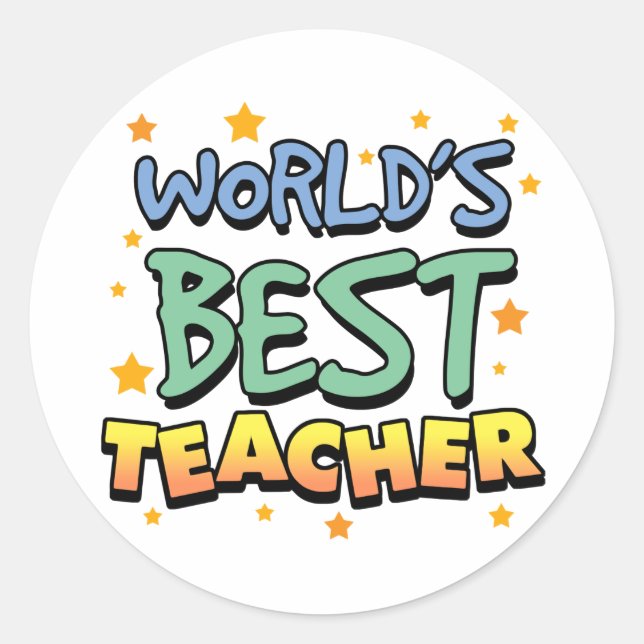 Les meilleurs stickers enseignants du monde (Devant)