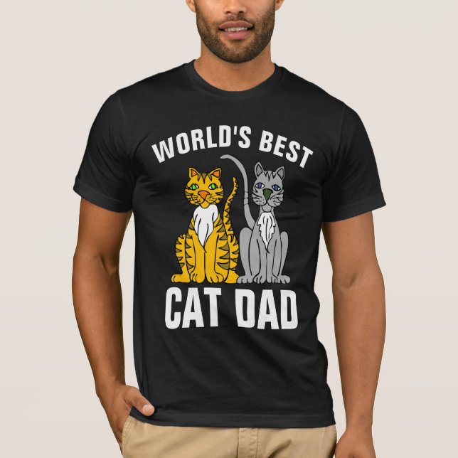 LES MEILLEURS T-shirts DAD CAT DU MONDE tee - shir (Devant)