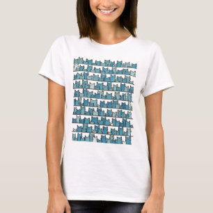 Les minous ne me font pas le T-shirt bleu