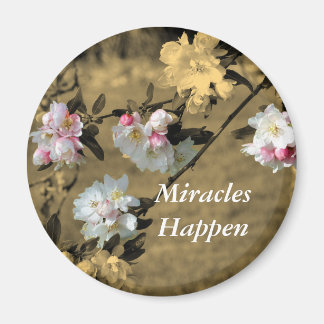Les miracles se produisent Fleurs Magnet de motiva