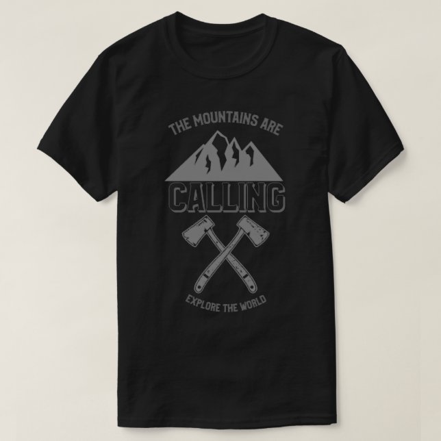 Les Montagnes Appelent Classique TShirt (Design devant)