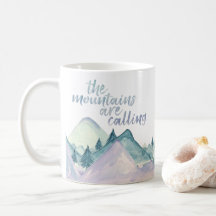 Les montagnes appellent la tasse de café