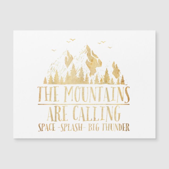 Les montagnes appellent Space Splash Big Thunder (Devant)