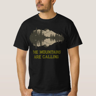 Les montagnes appellent T-Shirt de camping vintage