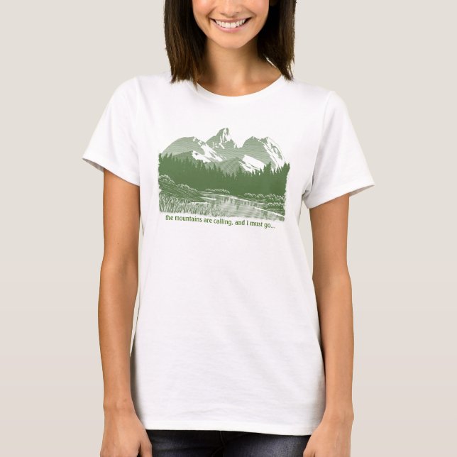 Les montagnes appellent... T-shirt design (Devant)